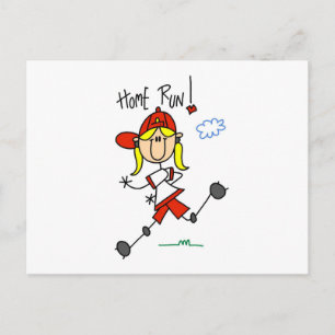 Home Run Girls Softball T-shirts and Gifts Postcard