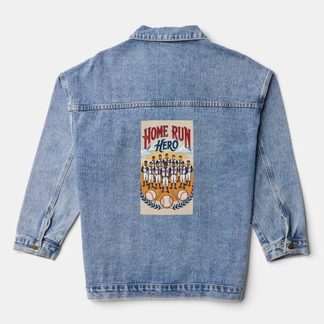 Home Run Hero. Denim Jacket (Back)