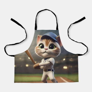 Home Run Hitter: The 3D Baseball Cat Takes a Swing Apron