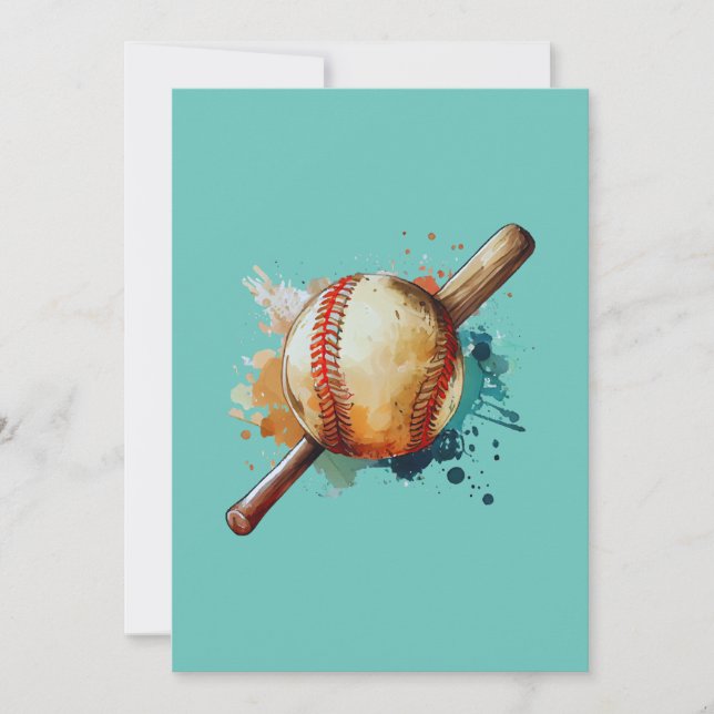Home Run Hues Invitation (Front)