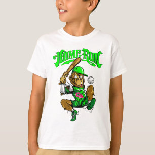 Home Run Monkey Baseball T-Shirt