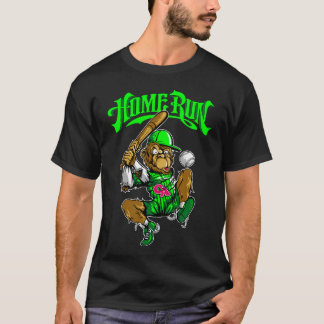 Home Run Monkey Baseball T-Shirt