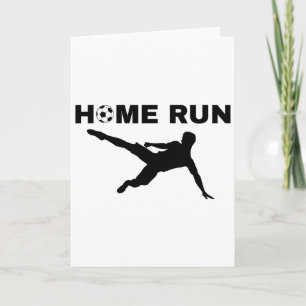 Home Run Soccer Ll Funny Sports Mashup Pun Humour Card