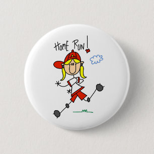 Home Run! Stick Figure Button
