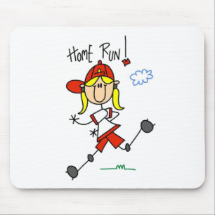 Home Run! Stick Figure Mousepad