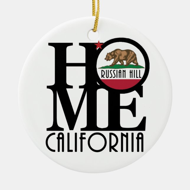 HOME Russian Hill Ceramic Ornament (Front)