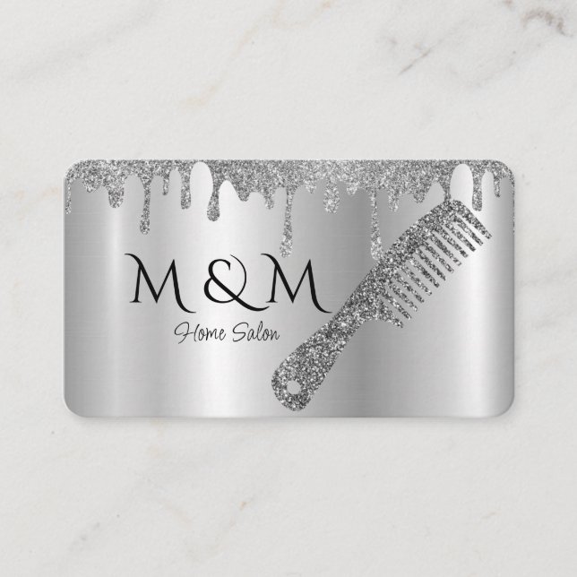 Home Salon Hairdresser Barber Haircut Hairdressing Business Card (Front)
