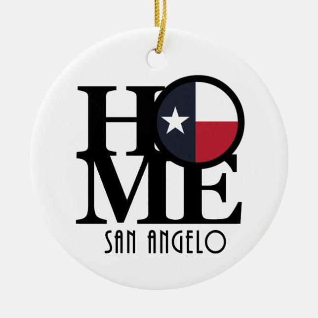 HOME San Angelo Ceramic Ornament (Front)