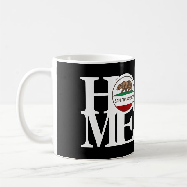 HOME San Francisco 11oz Black Coffee Mug (Left)
