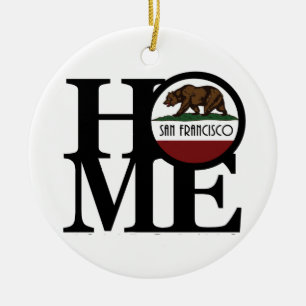 HOME San Francisco CA Ceramic Ornament