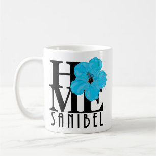HOME Sanibel Blue Hibiscus 110z Coffee Mug