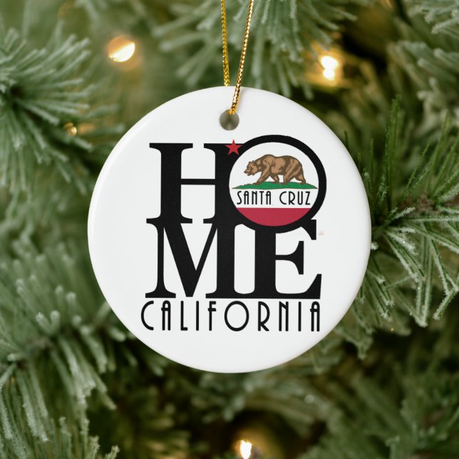 HOME Santa Cruz California Ceramic Ornament (Tree)