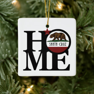HOME Santa Cruz California Ceramic Ornament