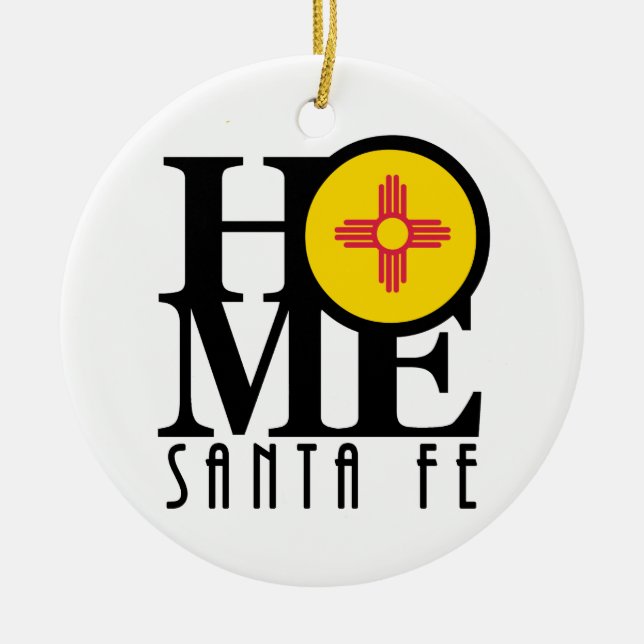 HOME Santa Fe Ceramic Ornament (Front)