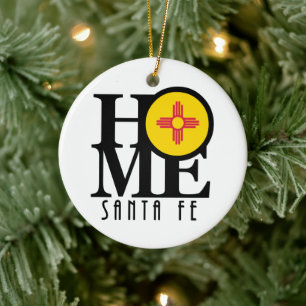 HOME Santa Fe New Mexico Ceramic Ornament