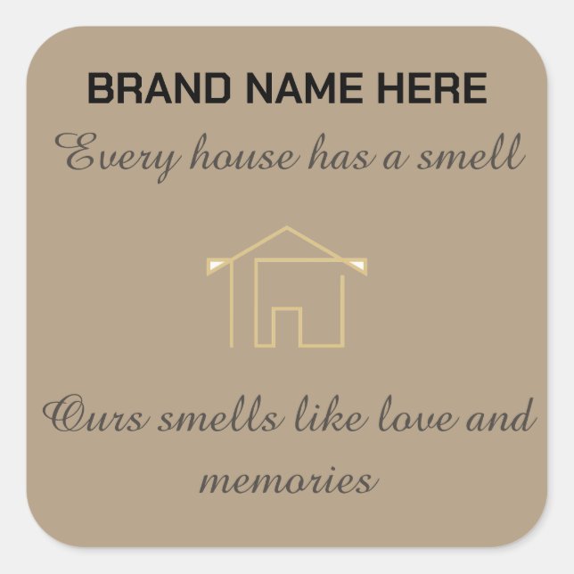 Home Scent Candle Label | Customize with Your Logo (Front)