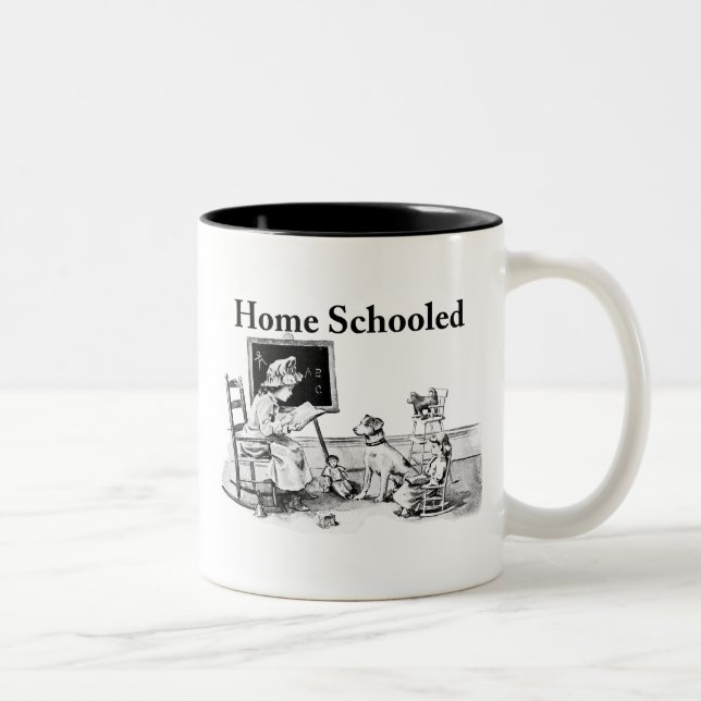 Home Schooled Clothing and Gifts Two-Tone Coffee Mug (Right)