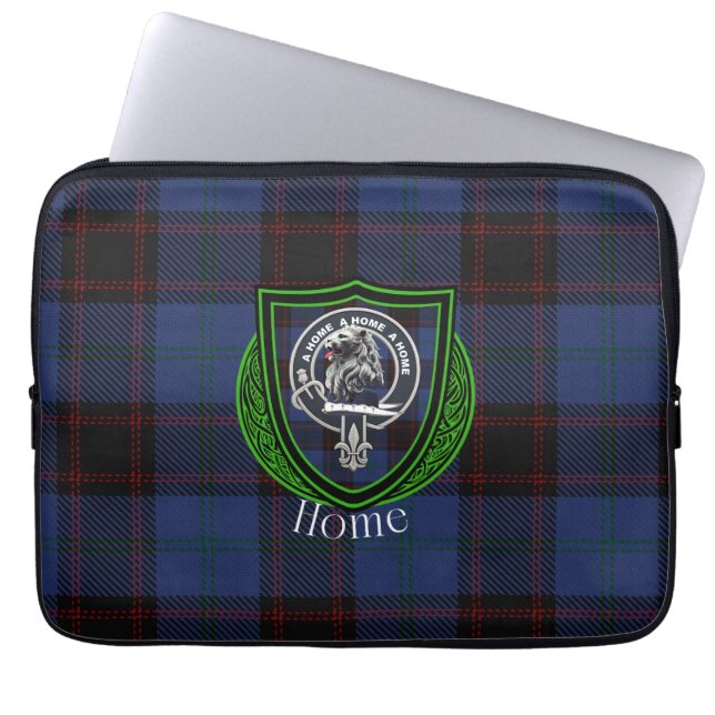 Home Scottish Clan Tartan and Crest  Laptop Sleeve (Front)