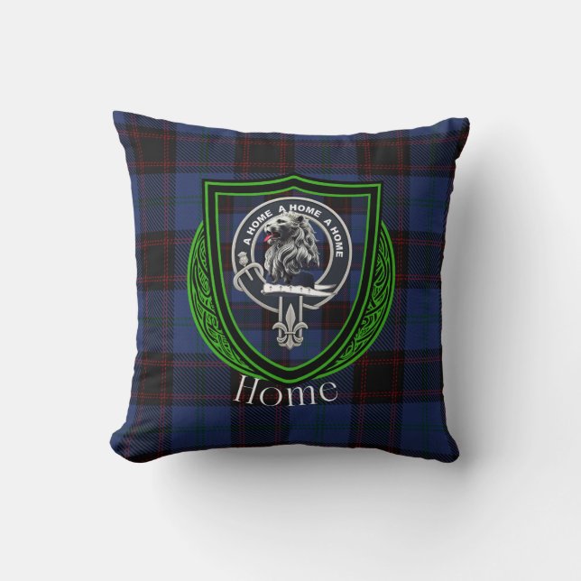 Home Scottish Clan Tartan & Crest Cushion (Front)