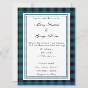 Home Scottish Wedding Invitation