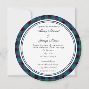 Home Scottish Wedding Round Invitation