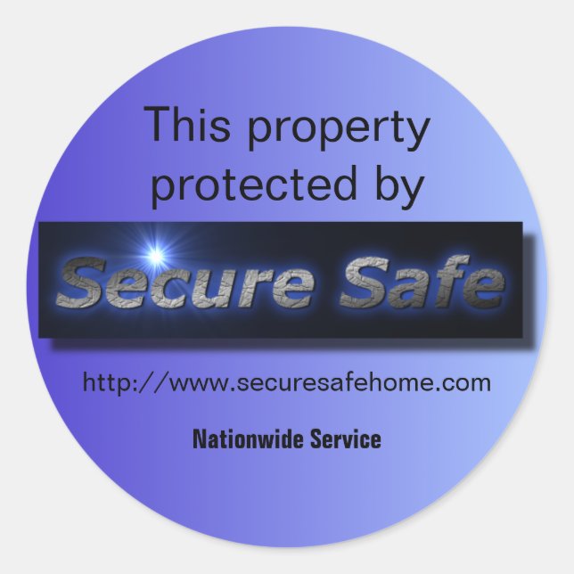 Home Security Monitoring Sticker (Front)