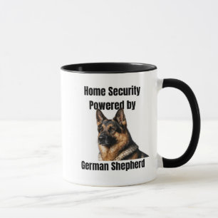 Home Security Powered by German Shepherd Mug