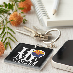 HOME Sedona Arizona Acrylic Keychain