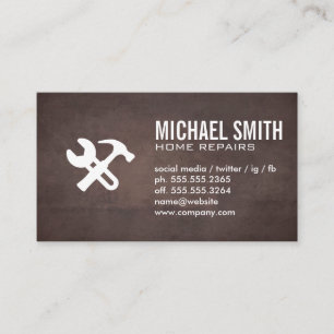 Home Services  Repair   Brown Texture Background Business Card