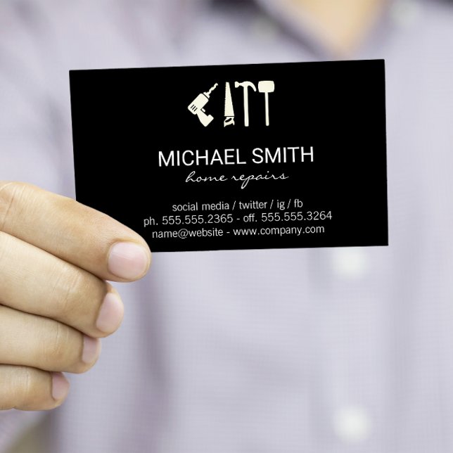 Home Services Repair | Hardware Tools | Handyman Business Card (Creator Uploaded)