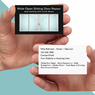 Home Sliding Doors And Repair Business Cards