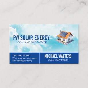 Home Solar Clean Energy Power Business Card