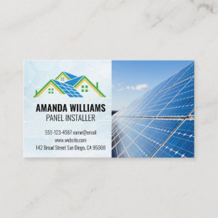 Home Solar Panels Sun Energy Tech Business Card