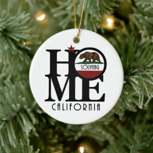 HOME Solvang California  Ceramic Ornament