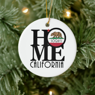HOME Soquel California Ceramic Ornament