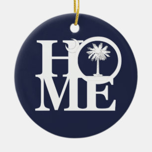 HOME South Carolina Ceramic Ornament
