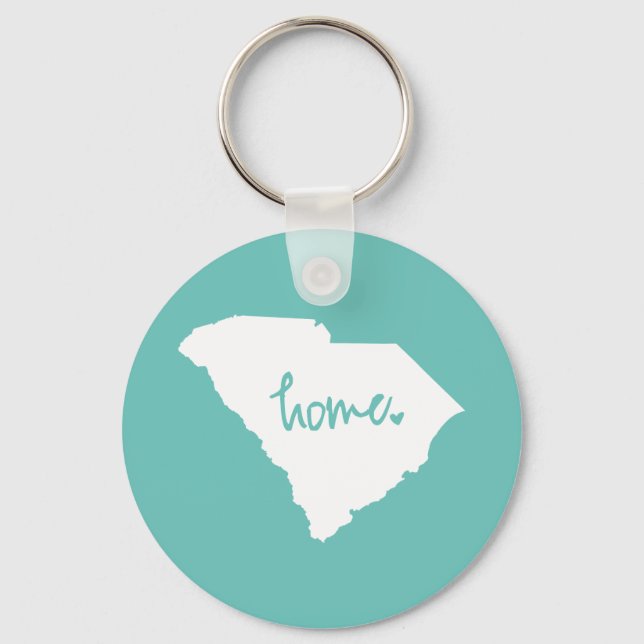 Home South Carolina Custom Colour Key Ring (Front)