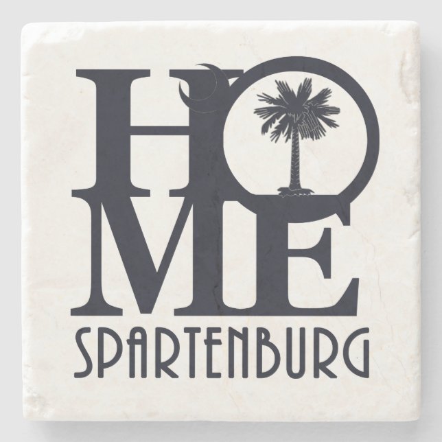HOME Spartenburg SC Stone Coaster (Front)