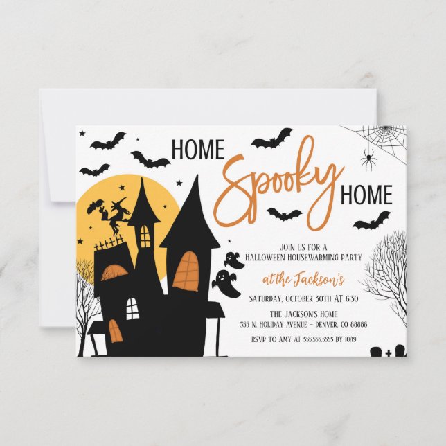 Home Spooky Home Halloween Housewarming Party Invitation (Front)
