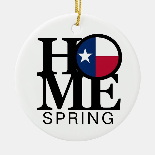 HOME Spring TX Ceramic Ornament (Front)