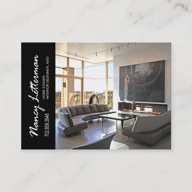Home Stager Interior Designer Business Card (Front)