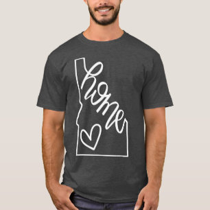 Home State Idaho Home Handlettered T-Shirt