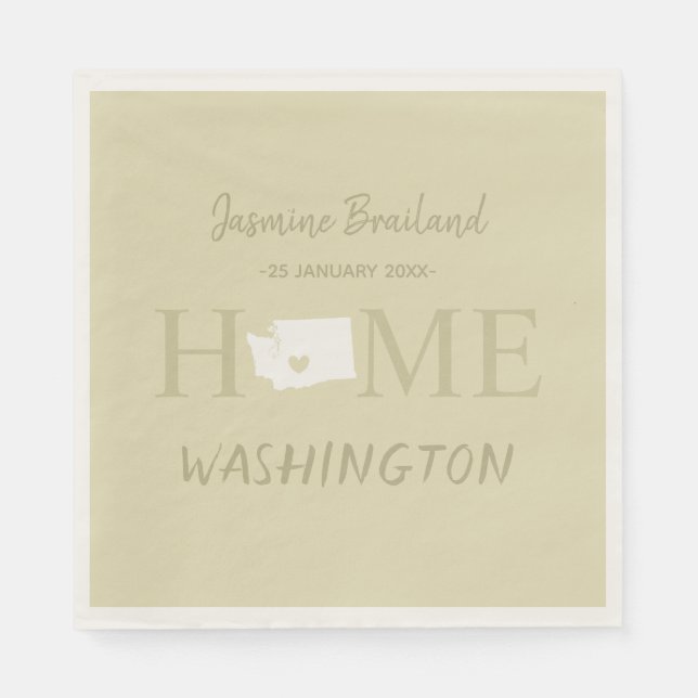 Home state of West Washington personlaize party Napkin (Front)