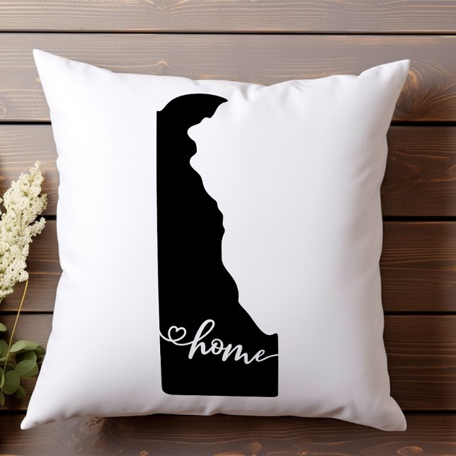 Home State Outline Heart Delaware  Cushion (Creator Uploaded)