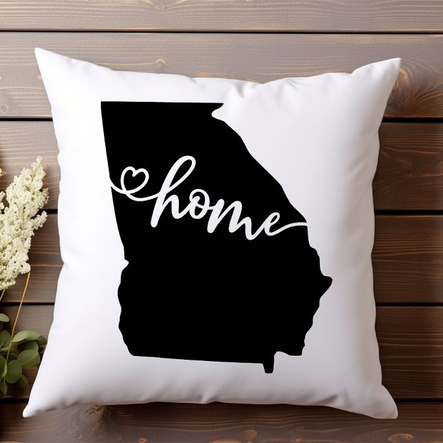 Home State Outline Heart Georgia  Cushion (Creator Uploaded)