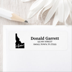 Home State Outline Heart Idaho Address Return Address Label