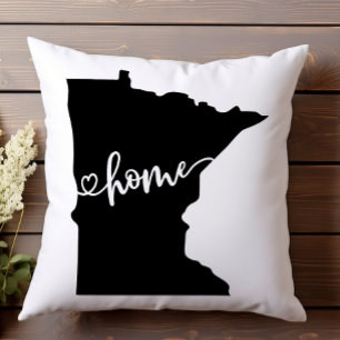 Home State Outline Heart Minnesota  Cushion