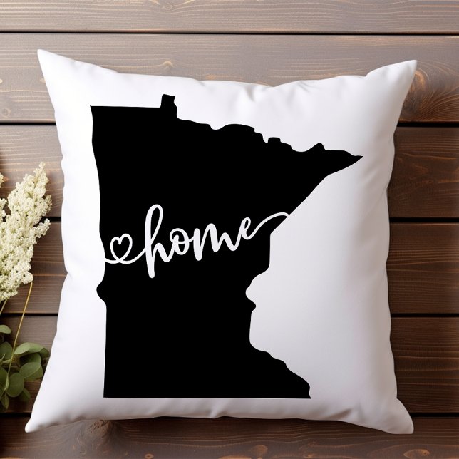 Home State Outline Heart Minnesota  Cushion (Creator Uploaded)
