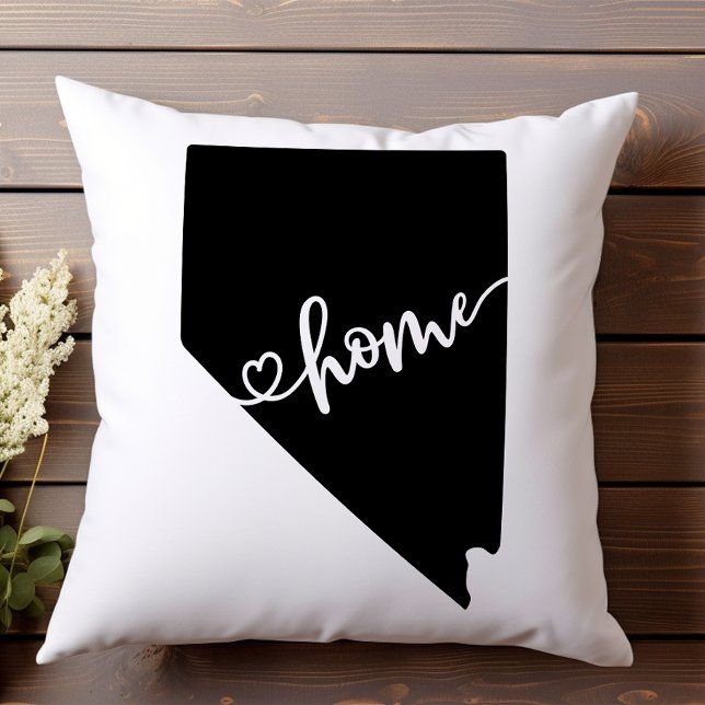 Home State Outline Heart Nevada  Cushion (Creator Uploaded)
