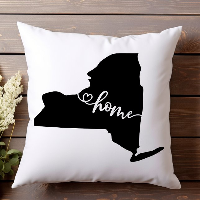 Home State Outline Heart New York Cushion (Creator Uploaded)
